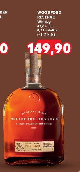 Bourbon WOODFORD RESERVE promocja w Kaufland