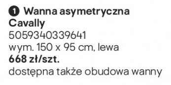 Wanna asymetryczna Cavally lewa promocja w Castorama