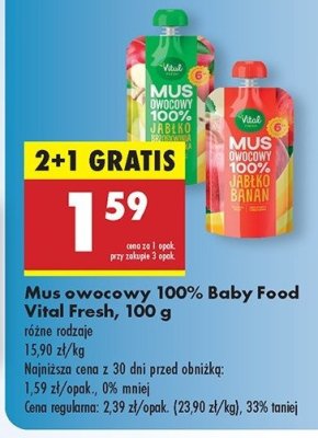 Mus jab艂ko-banan Vital fresh promocja