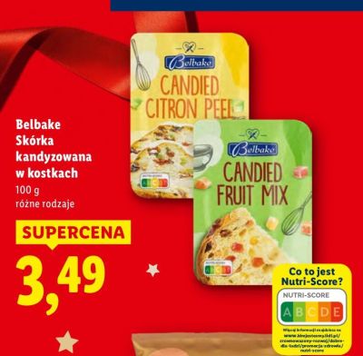 Skórka kandyzowana w kostkach, różne rodzaje promocja w Lidl