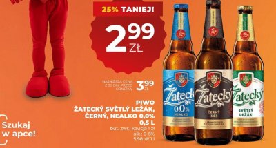 Piwo Žatecký Černý 0,5 l promocja w Duży Ben