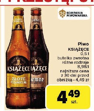 Piwo Książęce ciemne łagodne promocja