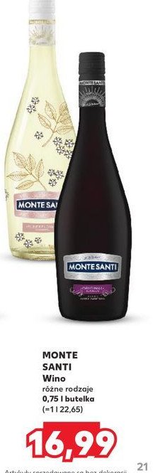 Wino Monte santi elderflower promocja