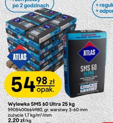 Wylewka SMS 60 Ultra 25 kg ATLAS promocja w Castorama
