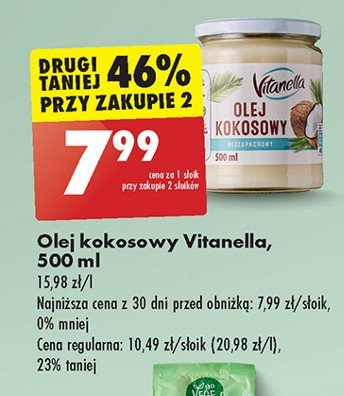 Olej kokosowy Vitanella promocja