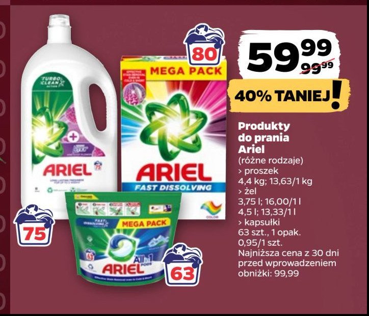 Żel do prania kolorowego Ariel promocja