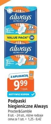 Podpaski higieniczne Always Ultra Day promocja w Leclerc