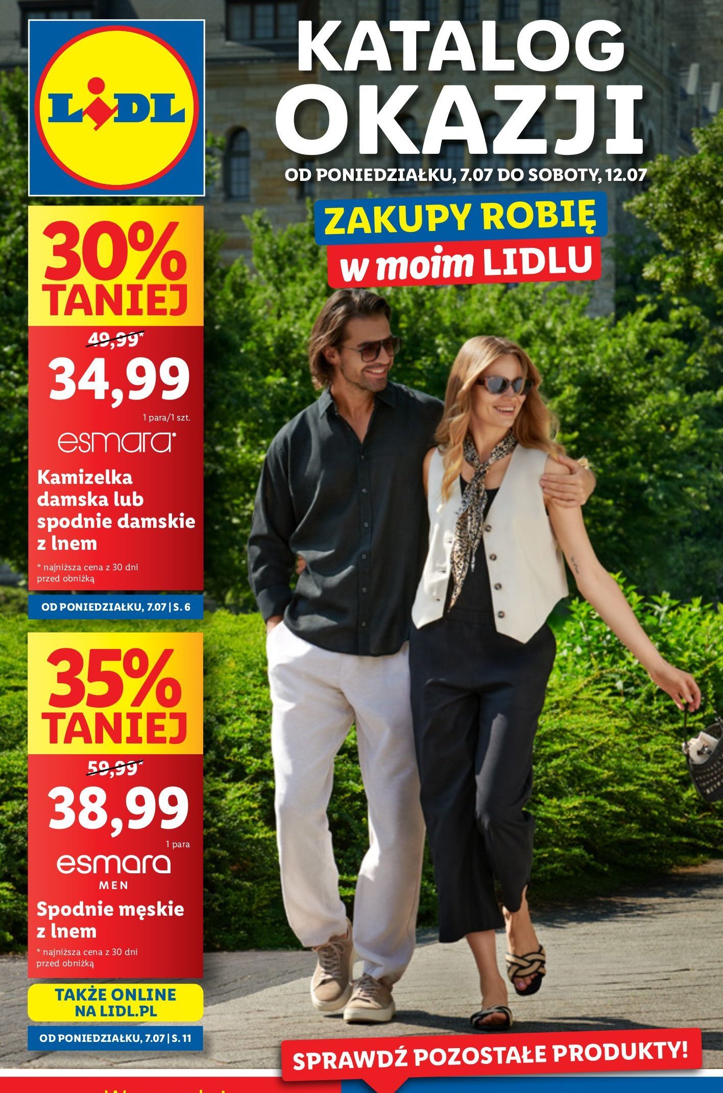 Spodnie męskie Esmara promocja w Lidl