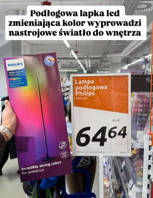 Lampa podłogowa zmieniająca kolor RGBIC 140 cm promocja w Action