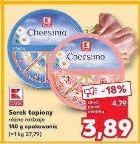 Ser topiony classic K-classic cheesimo promocja w Kaufland