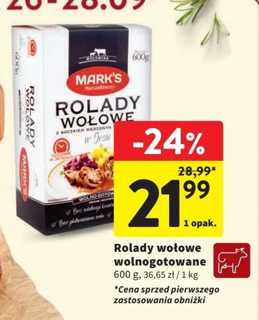 Rolady wołowe wolnogotowane promocja