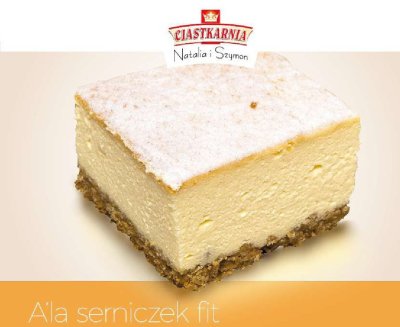Ciasto serniczek fit Ciastkarnia Natalia i Szymon promocja w TOPAZ