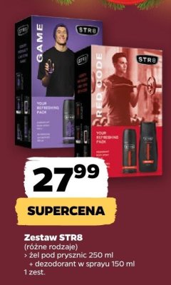 Zestaw STR8 (różne rodzaje) żel pod prysznic 250 ml + dezodorant w sprayu 150 ml promocja w Netto