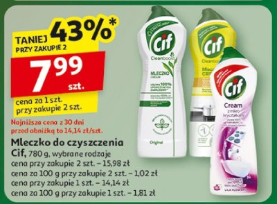 Mleczko do czyszczenia Cif, 780 g, wybrane rodzaje promocja w Auchan