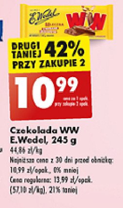 Czekolada mleczna z wafelkami peanut butter E. wedel ww promocja