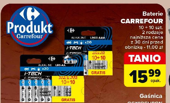 Baterie alkaliczne aa Carrefour promocja