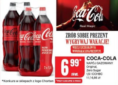 Napój gazowany Coca-Cola Original, Zero Sugar promocja w Chorten