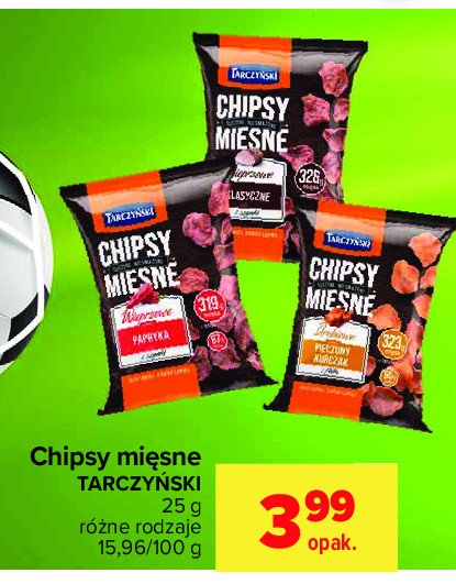Chipsy mięsne drobiowe pieczony kurczak Tarczyński promocja