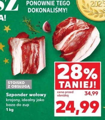 Szponder wołowy krajowy, idealny jako baza do zup Stoisko z obsługą promocja w Kaufland