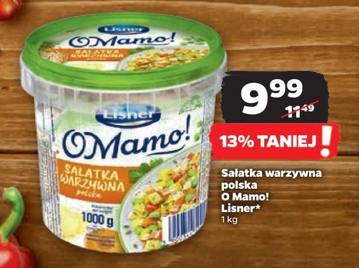 Sałatka warzywna polska Lisner o mamo! promocja w Netto