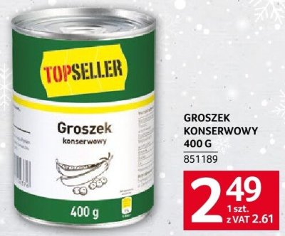 Groszek konserwowy 400 g promocja w Selgros