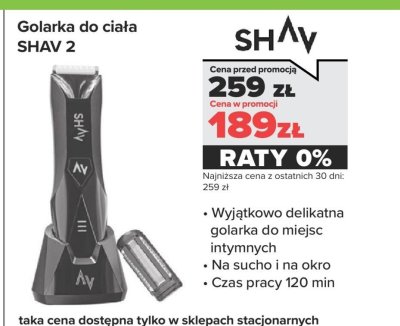 Golarka do ciała SHAV 2 promocja w NEONET