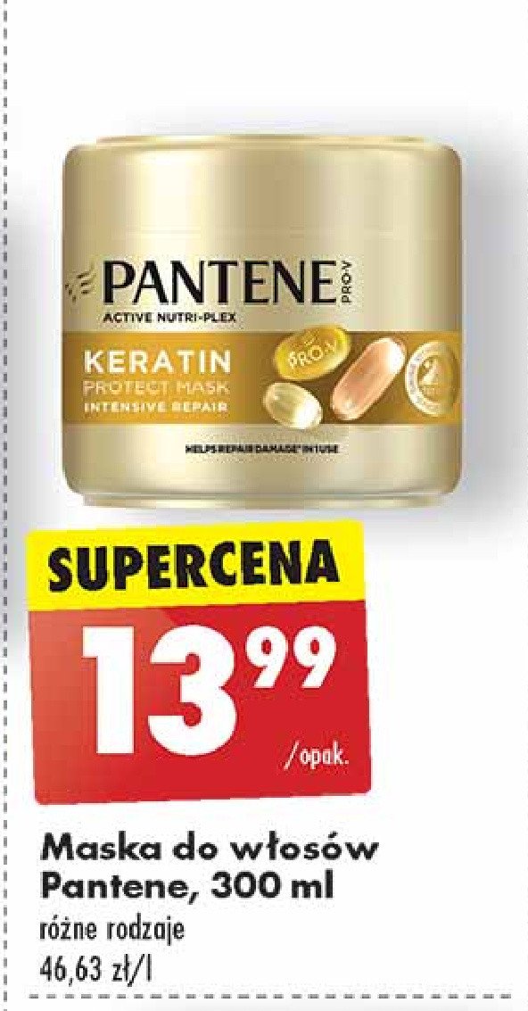 Maska do włosów intensywna regeneracja Pantene pro-v promocja