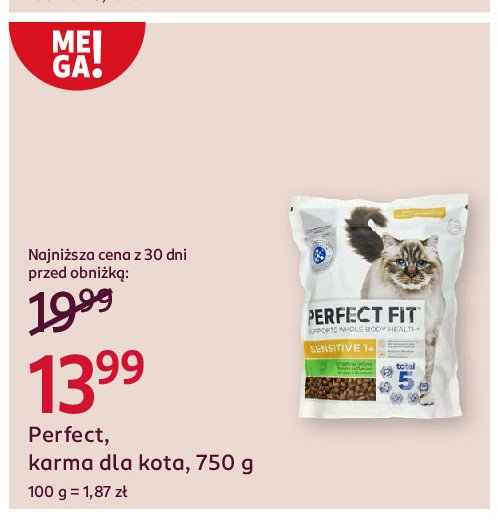 Karma dla kota sensitive Perfect fit promocja