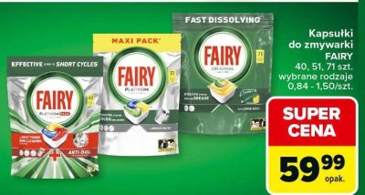 Kapsułki do zmywarki FAIRY różne rodzaje promocja w Carrefour Market