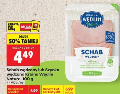 Schab wędzony 100 g promocja w Biedronka