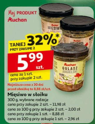 Mięsiwo w słoiku 300g wybrane rodzaje promocja w Auchan