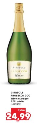 Wino musujące GIRASOLE PROSECCO DOC promocja w Kaufland