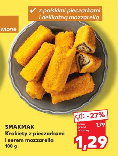 Krokiety z pieczarkami i serem mozzarella Smak mak promocja w Kaufland