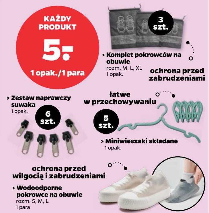 Pokrowce na obuwie rozmiar l promocja w Netto