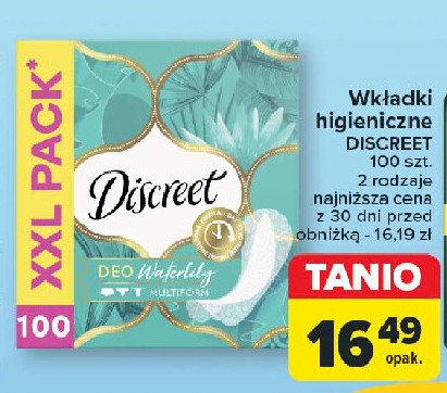 Wkładki waterlily Discreet promocja