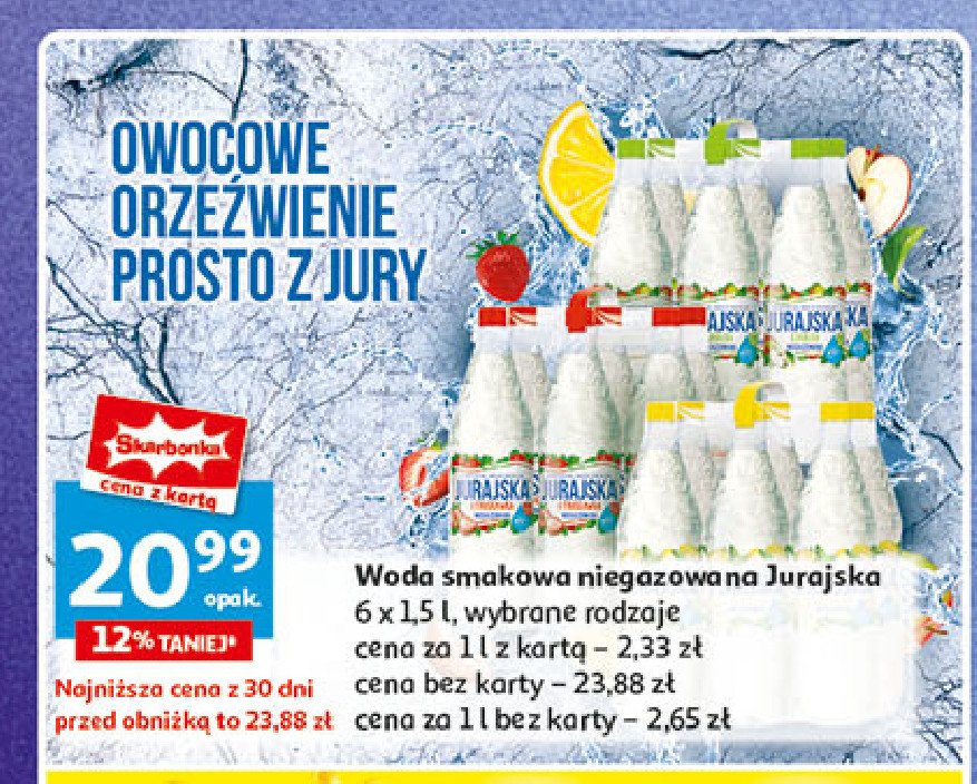 Woda jabłkowa Jurajska promocja w Auchan