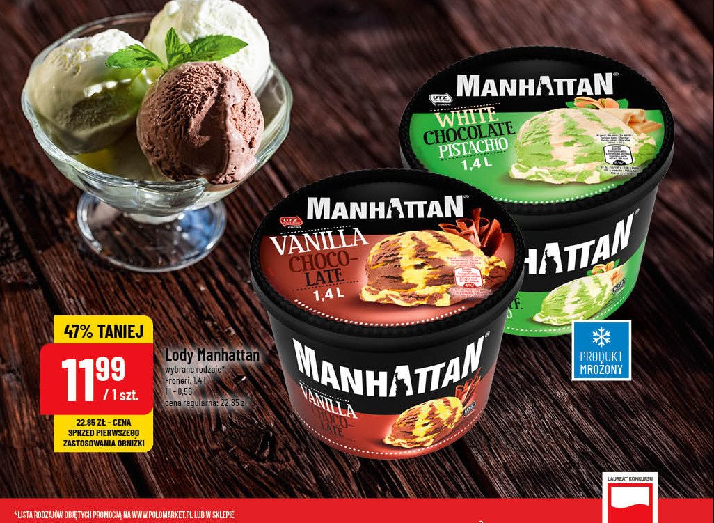 Lody chocolate & vanilla Nestle manhattan Manhattan (nestle) promocja