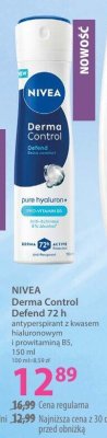 Antyperspirant NIVEA Derma Control Defend 72 h antyperspirant z kwasem hialuronowym i prowitmainą B5 promocja w Hebe