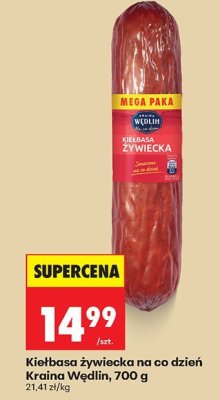Kiełbasa żywiecka na co dzień Kraina Wędlin 700g promocja w Biedronka