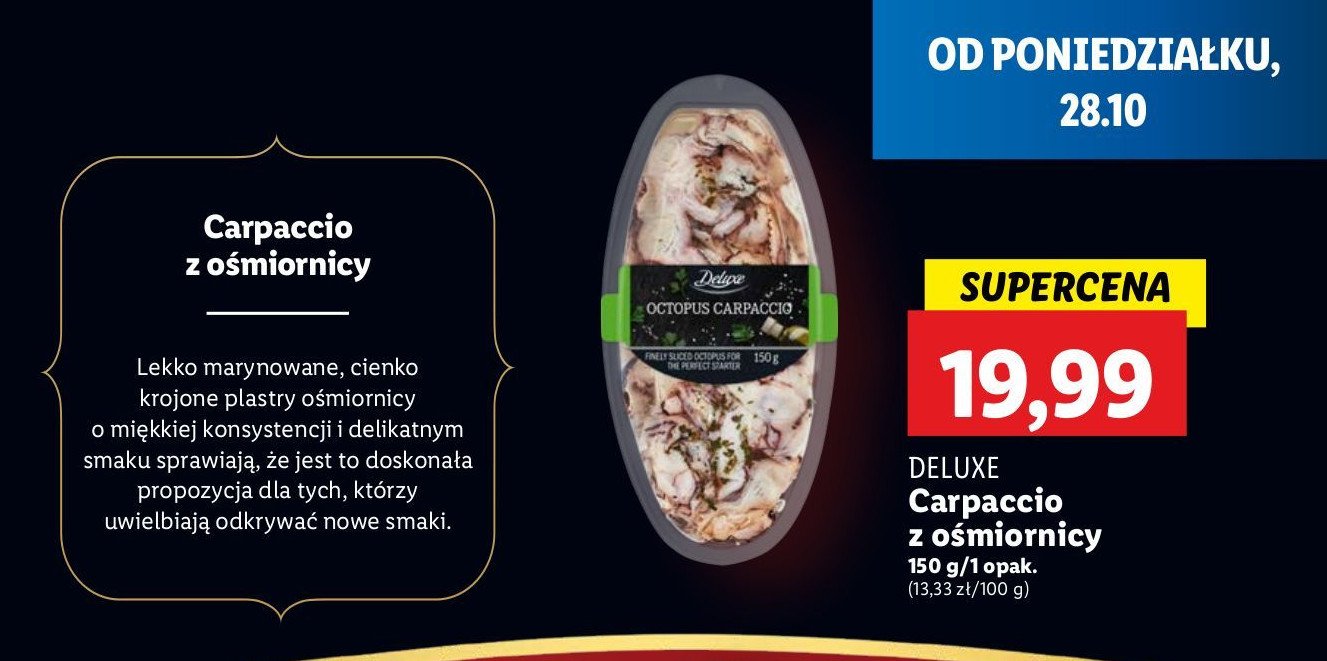 Carpaccio z ośmiornicy Deluxe promocja