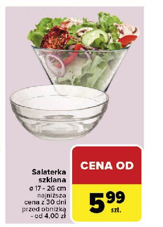 Salaterka szklana 17 cm promocja