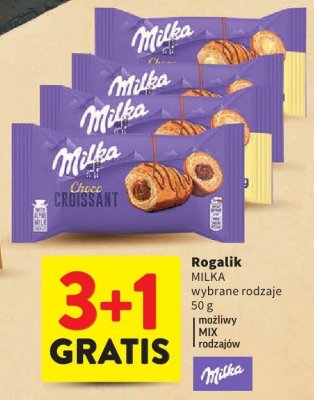 Rogalik MILKA wybrane rodzaje 50 g promocja w Intermarche