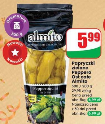 Papryczki zielone Peppero Ost całe Almito promocja w Dino
