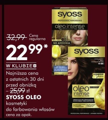 Farba SYOSS OLEO kosmetyki do farbowania włosów promocja w Super-Pharm