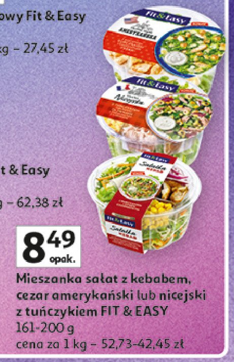 Mieszanka sałat nicejska Fit & easy promocja w Auchan