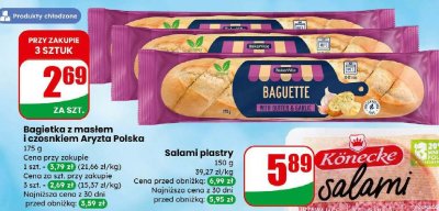 Bagietka z masłem i czosnkiem BakerVille Aryzta Polska promocja w Dino