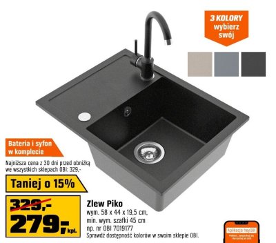 Zlew Piko promocja w OBI