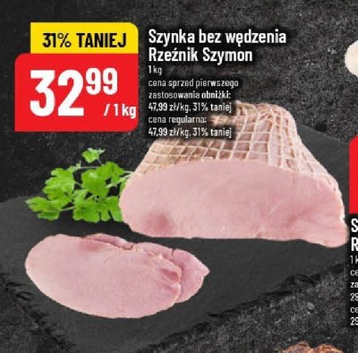 Szynka bez wędzenia Rzeźnik Szymon promocja w POLOmarket
