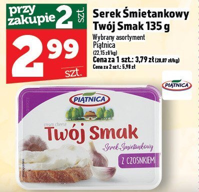 Serek Śmietankowy Twój Smak 135 g promocja w TOPAZ