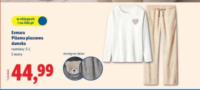 Piżama pluszowa damska Esmara promocja w Lidl